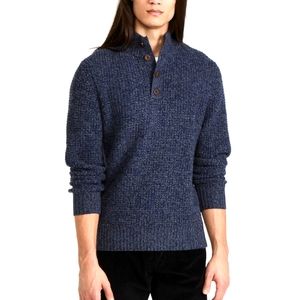 NWOT KING SIZE TALL Blue Henley Sweater Size 2XL TALL